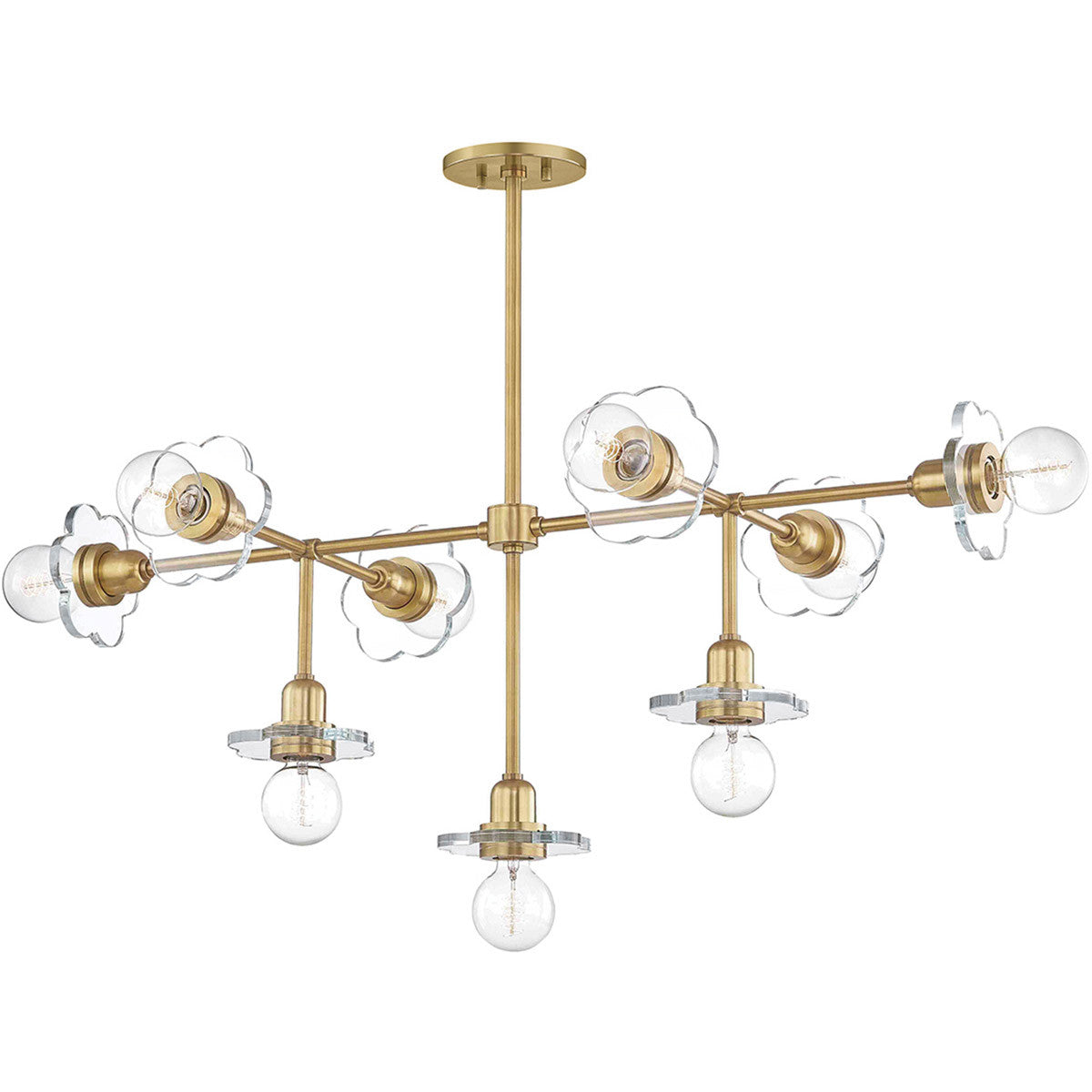 Mitzi 9 Light Chandelier in Aged Brass H357809-AGB