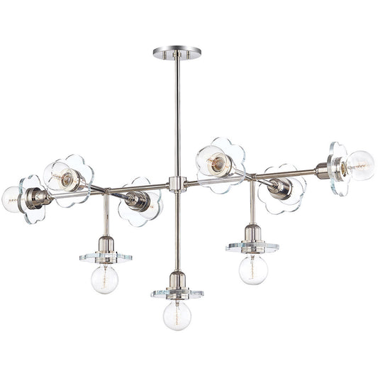 Mitzi 9 Light Chandelier in Polished Nickel H357809-PN