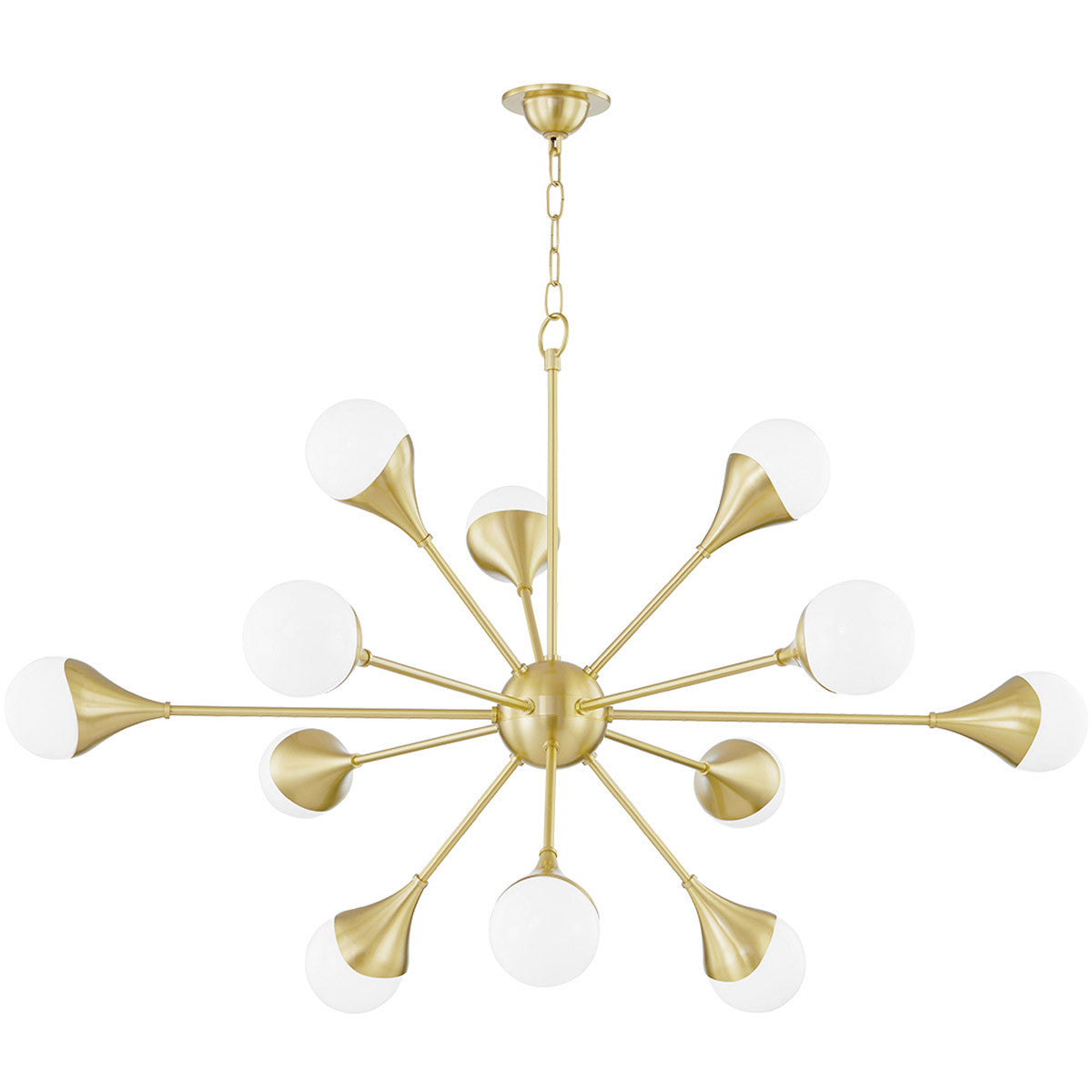 Mitzi 12 Light Chandelier in Aged Brass H375812-AGB