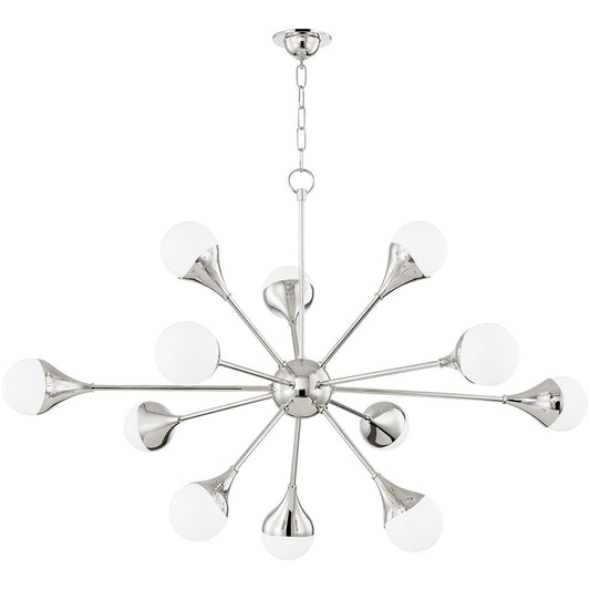 Mitzi 12 Light Chandelier in Polished Nickel H375812-PN