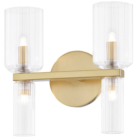 Mitzi 4 Light Bath and Vanity in Aged Brass H384302-AGB