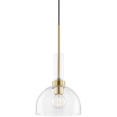 Mitzi 1 Light Pendant in Aged Brass H384701-AGB