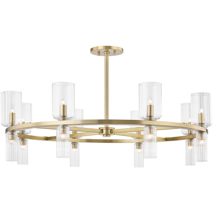 Mitzi 16 Light Chandelier in Aged Brass H384816-AGB