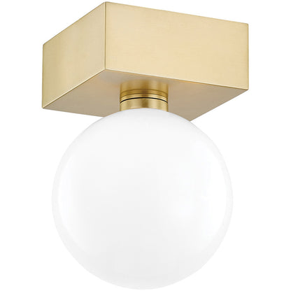 Mitzi 1 Light Flush Mount in Aged Brass H385501-AGB