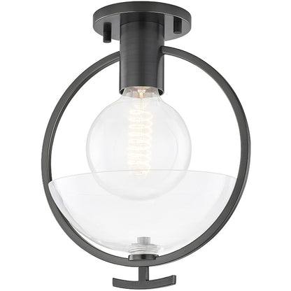 Mitzi 1 Light Semi Flush in Old Bronze H387601-OB