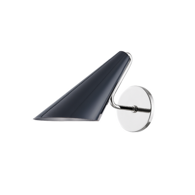 Mitzi 1 Light Wall Sconce in Polished Nickel/Midnight Blue Combo H399101-PN/MBL