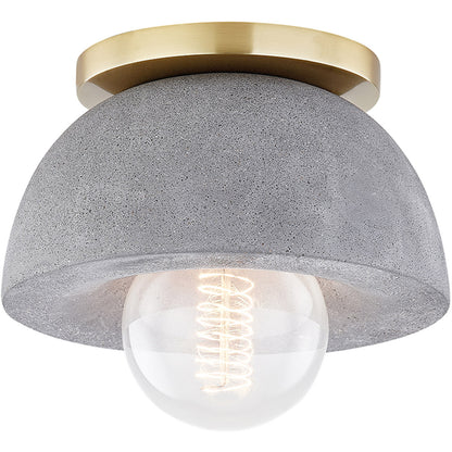 Mitzi 1 Light Flush Mount in Aged Brass H400501-AGB