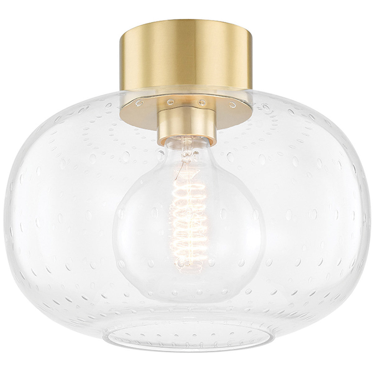 Mitzi 1 Light Flush Mount in Aged Brass H403501-AGB