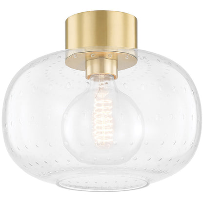 Mitzi 1 Light Flush Mount in Aged Brass H403501-AGB