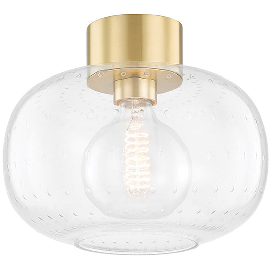 Mitzi 1 Light Flush Mount in Aged Brass H403501-AGB