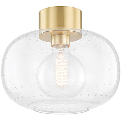 Mitzi 1 Light Flush Mount in Aged Brass H403501-AGB