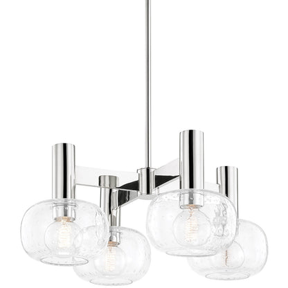 Mitzi 4 Light Chandelier in Polished Nickel H403804-PN