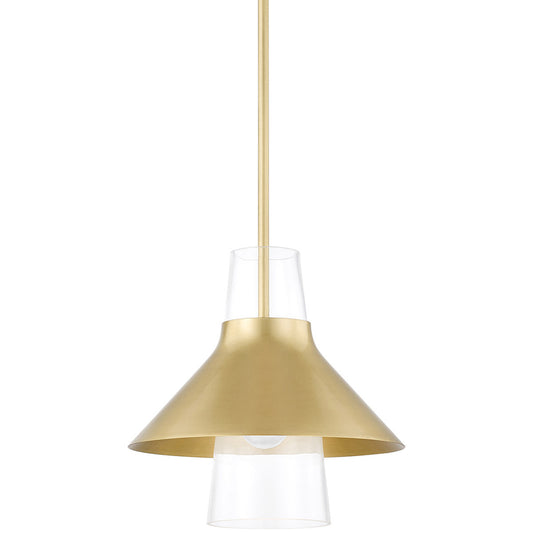 Mitzi 1 Light Pendant in Aged Brass H404701S-AGB