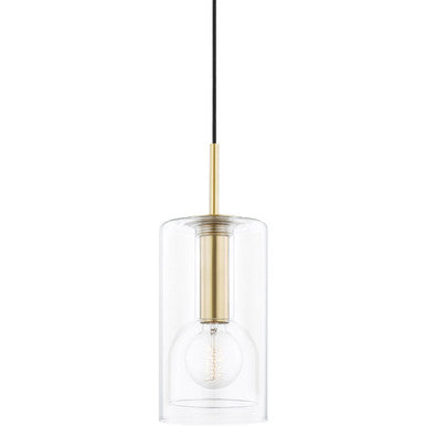 Mitzi 1 Light Pendant in Aged Brass H415701A-AGB