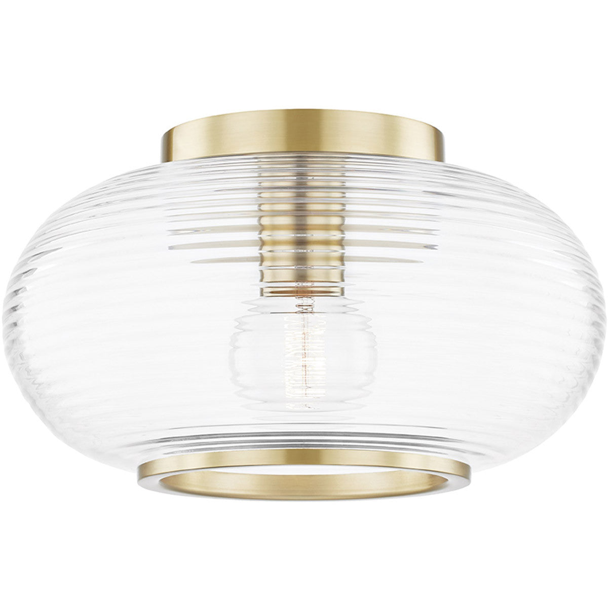 Mitzi 1 Light Flush Mount in Aged Brass H418501-AGB