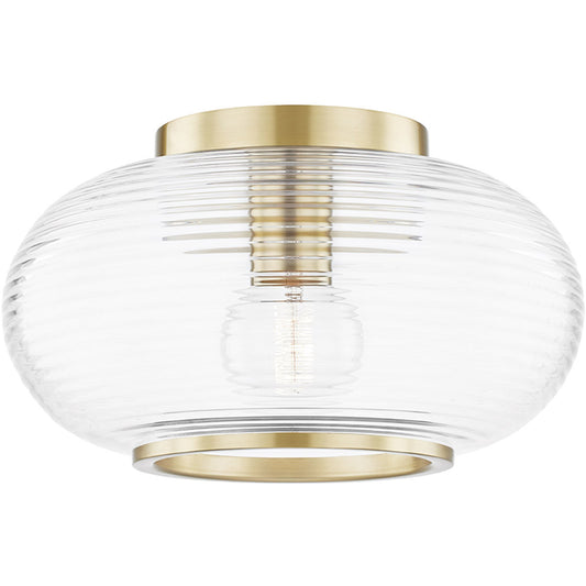 Mitzi 1 Light Flush Mount in Aged Brass H418501-AGB