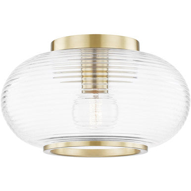 Mitzi 1 Light Flush Mount in Aged Brass H418501-AGB