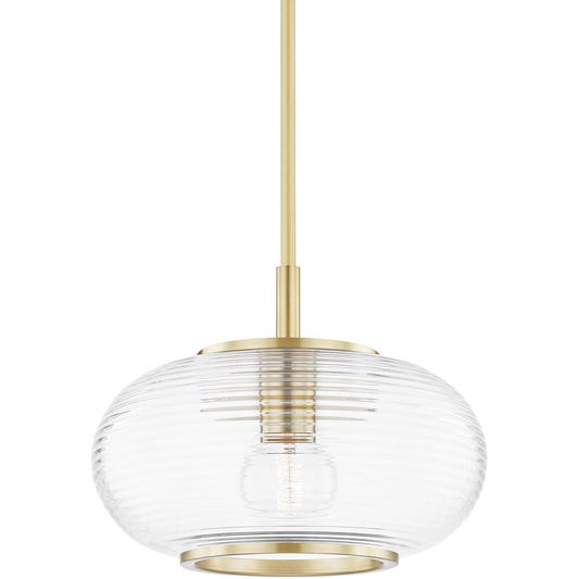 Mitzi 1 Light Pendant in Aged Brass H418701-AGB