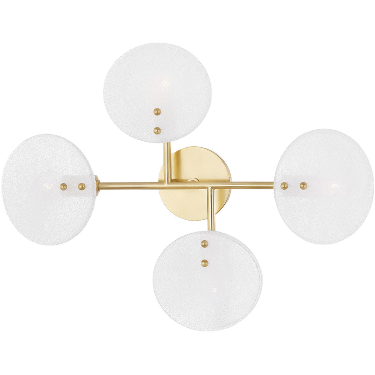 Mitzi 4 Light Semi Flush in Aged Brass H428604-AGB