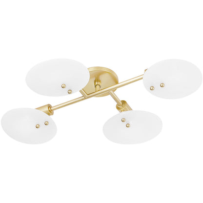 Mitzi 4 Light Semi Flush in Aged Brass H428604-AGB