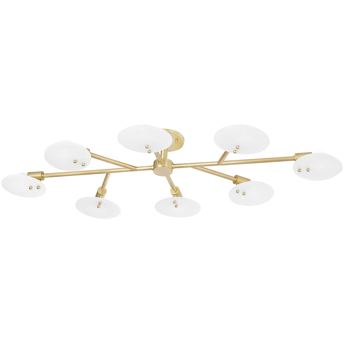 Mitzi 8 Light Semi Flush in Aged Brass H428608-AGB