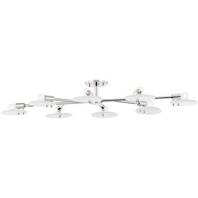 Mitzi 8 Light Semi Flush in Polished Nickel H428608-PN