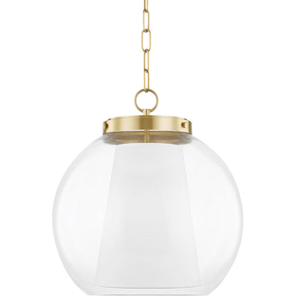 Mitzi 1 Light Pendant in Aged Brass H457701L-AGB