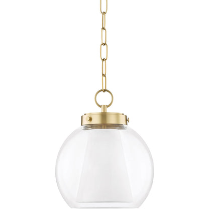 Mitzi 1 Light Pendant in Aged Brass H457701S-AGB