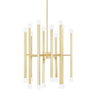 Mitzi 20 Light Chandelier in Aged Brass H463820-AGB