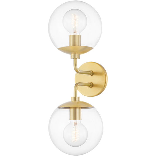 Mitzi 2 Light Wall Sconce in Aged Brass H503102-AGB