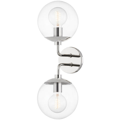 Mitzi 2 Light Wall Sconce in Polished Nickel H503102-PN