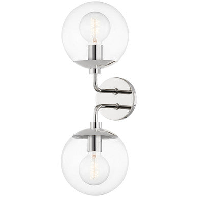 Mitzi 2 Light Wall Sconce in Polished Nickel H503102-PN