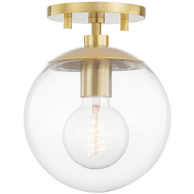 Mitzi 1 Light Semi Flush in Aged Brass H503601-AGB