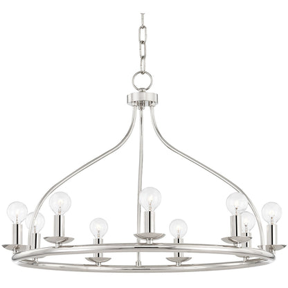 Mitzi 9 Light Chandelier in Polished Nickel H511809-PN