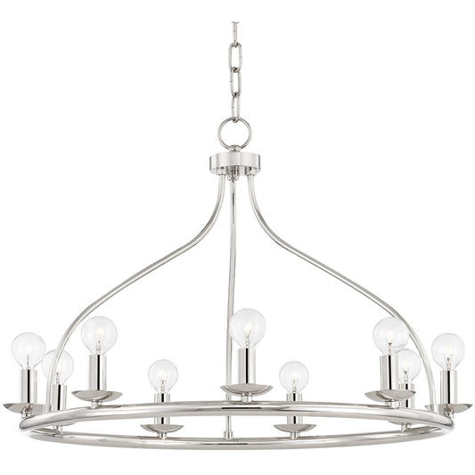 Mitzi 9 Light Chandelier in Polished Nickel H511809-PN