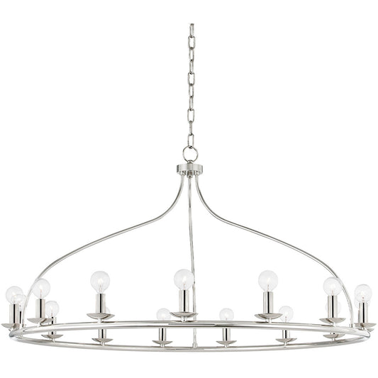 Mitzi 15 Light Chandelier in Polished Nickel H511815-PN