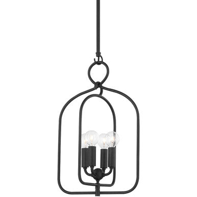 Mitzi 4 Light Pendant in Aged Iron H512701S-AI