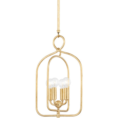 Mitzi 4 Light Pendant in Gold Leaf H512701S-GL