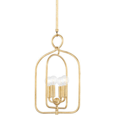 Mitzi 4 Light Pendant in Gold Leaf H512701S-GL