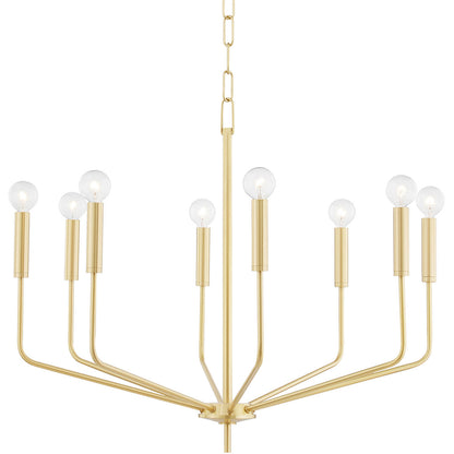 Mitzi 8 Light Chandelier in Aged Brass H516808-AGB