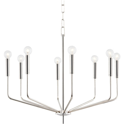 Mitzi 8 Light Chandelier in Polished Nickel H516808-PN