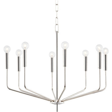 Mitzi 8 Light Chandelier in Polished Nickel H516808-PN