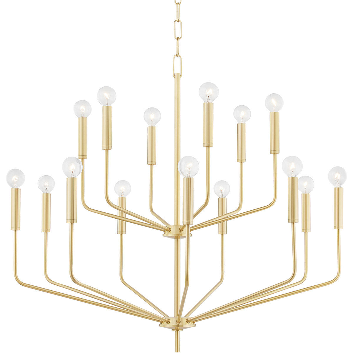 Mitzi 15 Light Chandelier in Aged Brass H516815-AGB