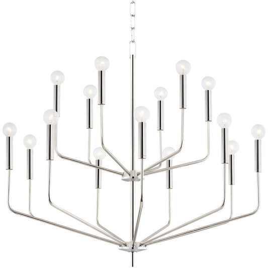 Mitzi 15 Light Chandelier in Polished Nickel H516815-PN