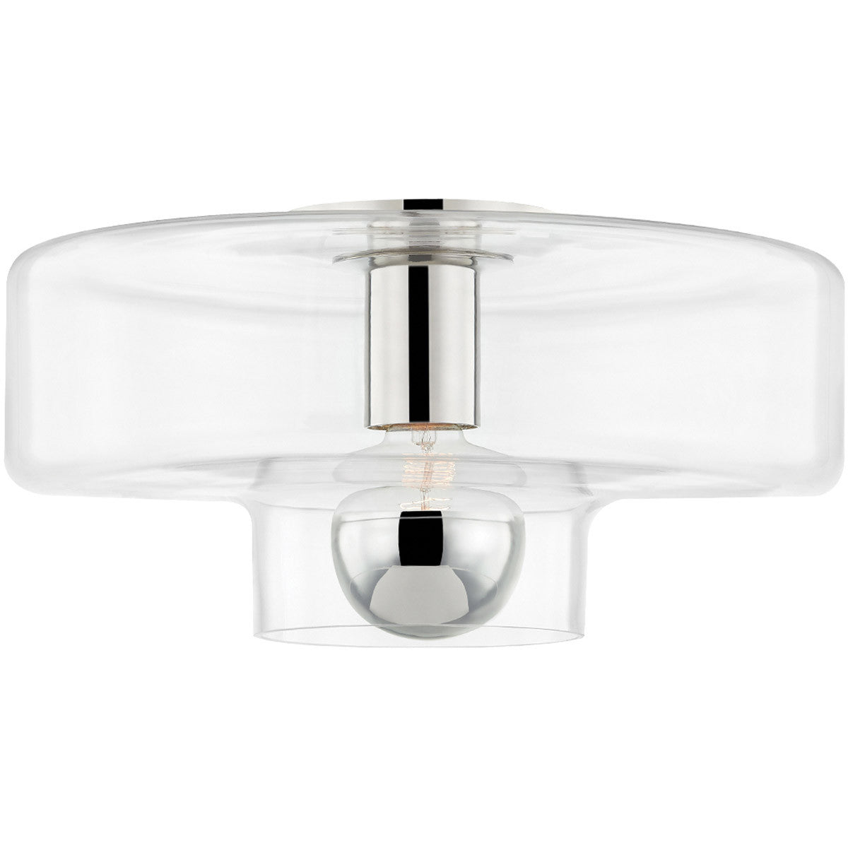 Mitzi 1 Light Flush Mount in Polished Nickel H524501-PN