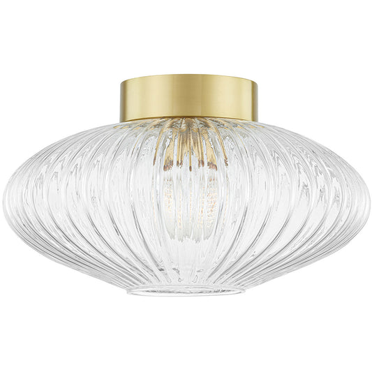 Mitzi 1 Light Flush Mount in Aged Brass H537501-AGB