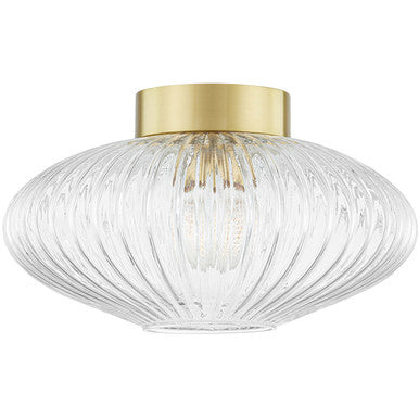 Mitzi 1 Light Flush Mount in Aged Brass H537501-AGB