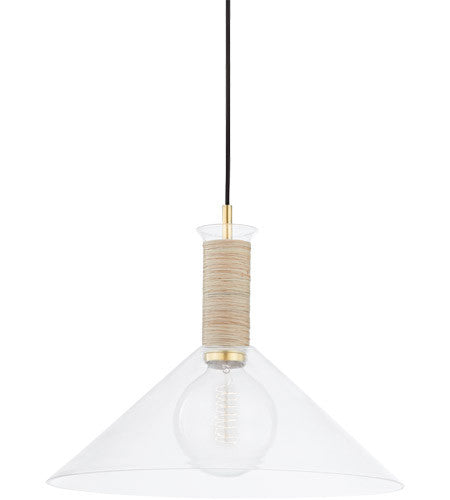 Mitzi 1 Light Pendant in Aged Brass H622701L-AGB