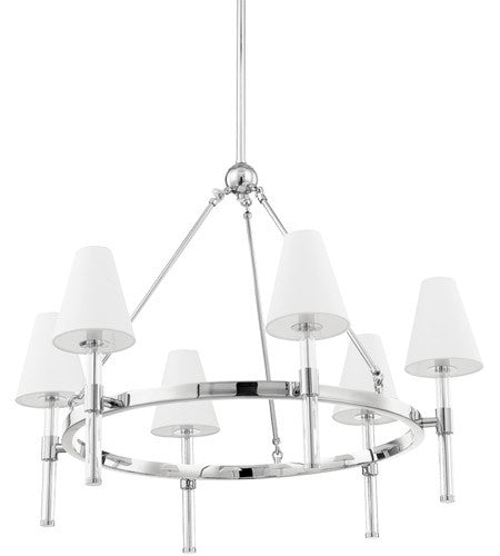 Mitzi 6 Light Chandelier in Polished Nickel H630806-PN