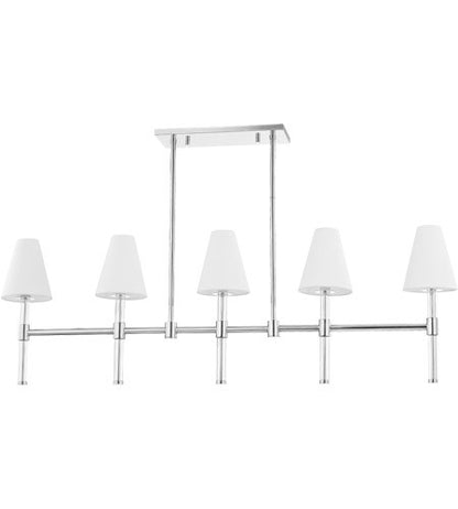 Mitzi 5 Light Island in Polished Nickel H630905-PN